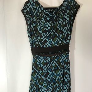 Blue/Green Print Dress